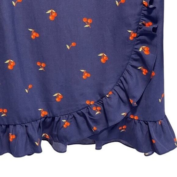 Sadie & Sage Cherry Print Faux Wrap Dress S - Picture 3 of 8